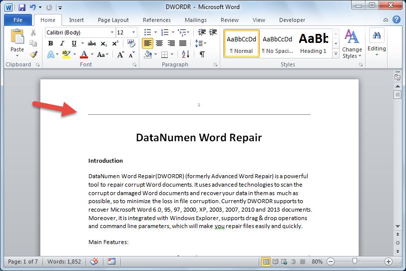 fix page numbers in word for mac 2011